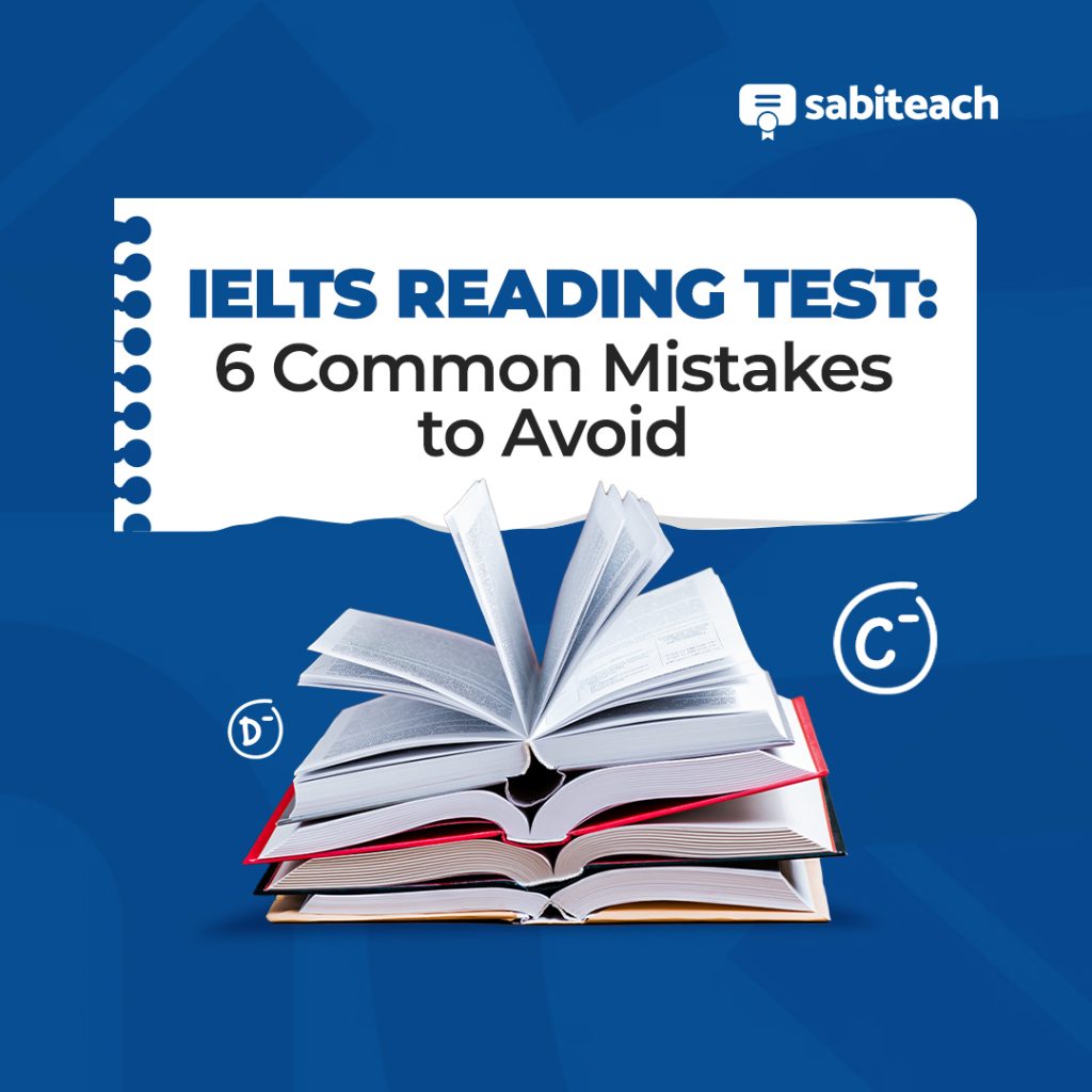 An image of several open books giving emphasis about the mistakes to avoid when taking the IELTS Reading test.
